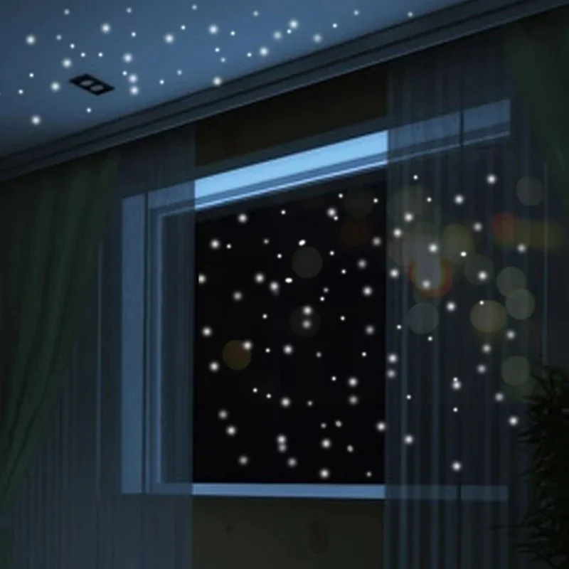 407pcs Luminous Wall Stickers Wall Decor Glow In The Dark Star Vinyl Sticker for Kid Room Creative Fluorescent Party Decoration photo 2