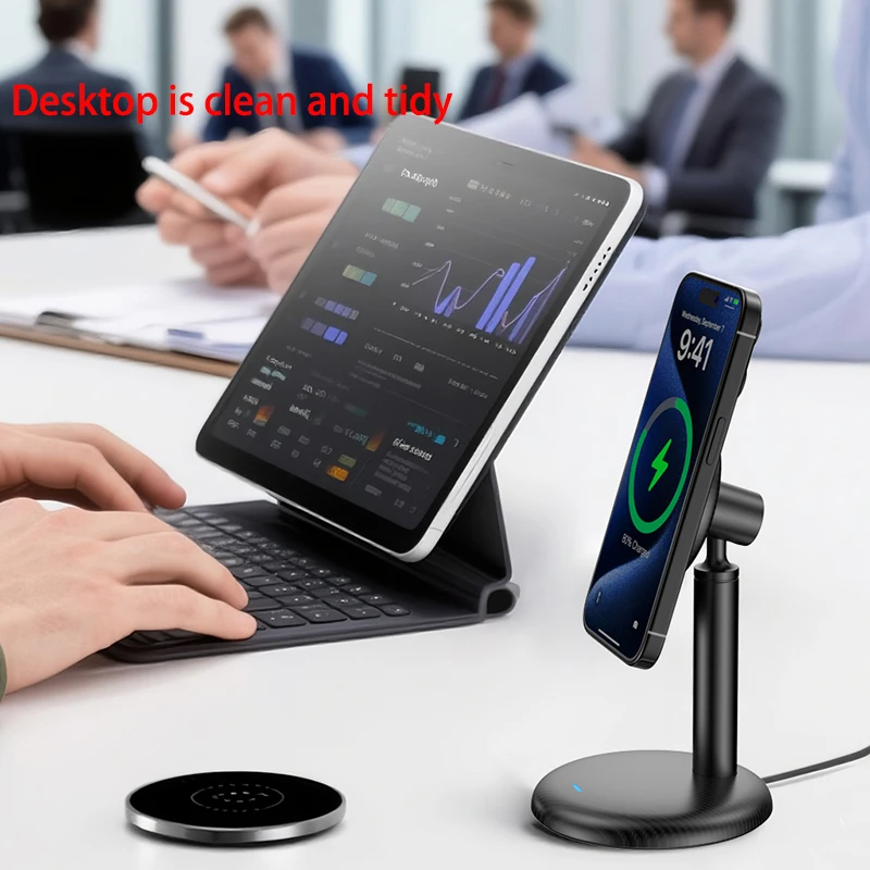 2025 New Arrival Gadgets Item Qi2 Strong Magnetic Wireless Chargers for iPhone Samsung Fast Charger Phone Holder photo 2