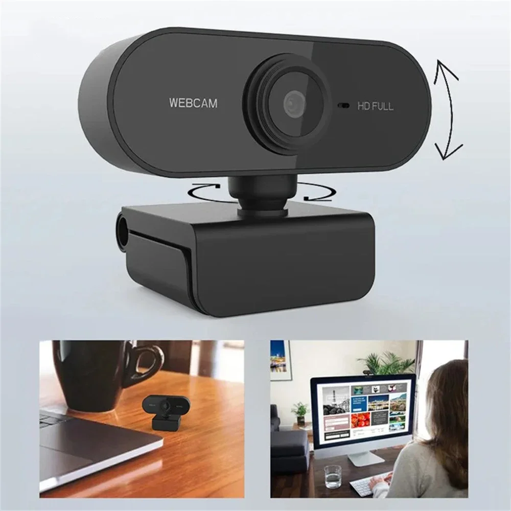 2K 1080P 720P 480P HD Webcam For Desktop Laptop Computer Mini USB Web Camera With Microphones Web Cam Cover For YouTube Skype photo 1