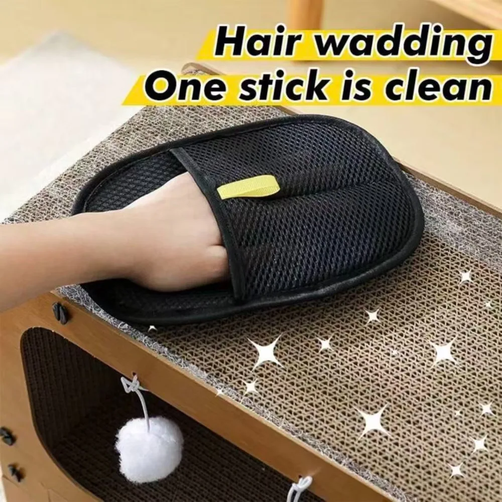 Pet Hair Remover Mitt Pet Grooming Gloves Deshedding Brush Glove for Dog Cat Rabbit with Long/Short/Curly Hair photo 2