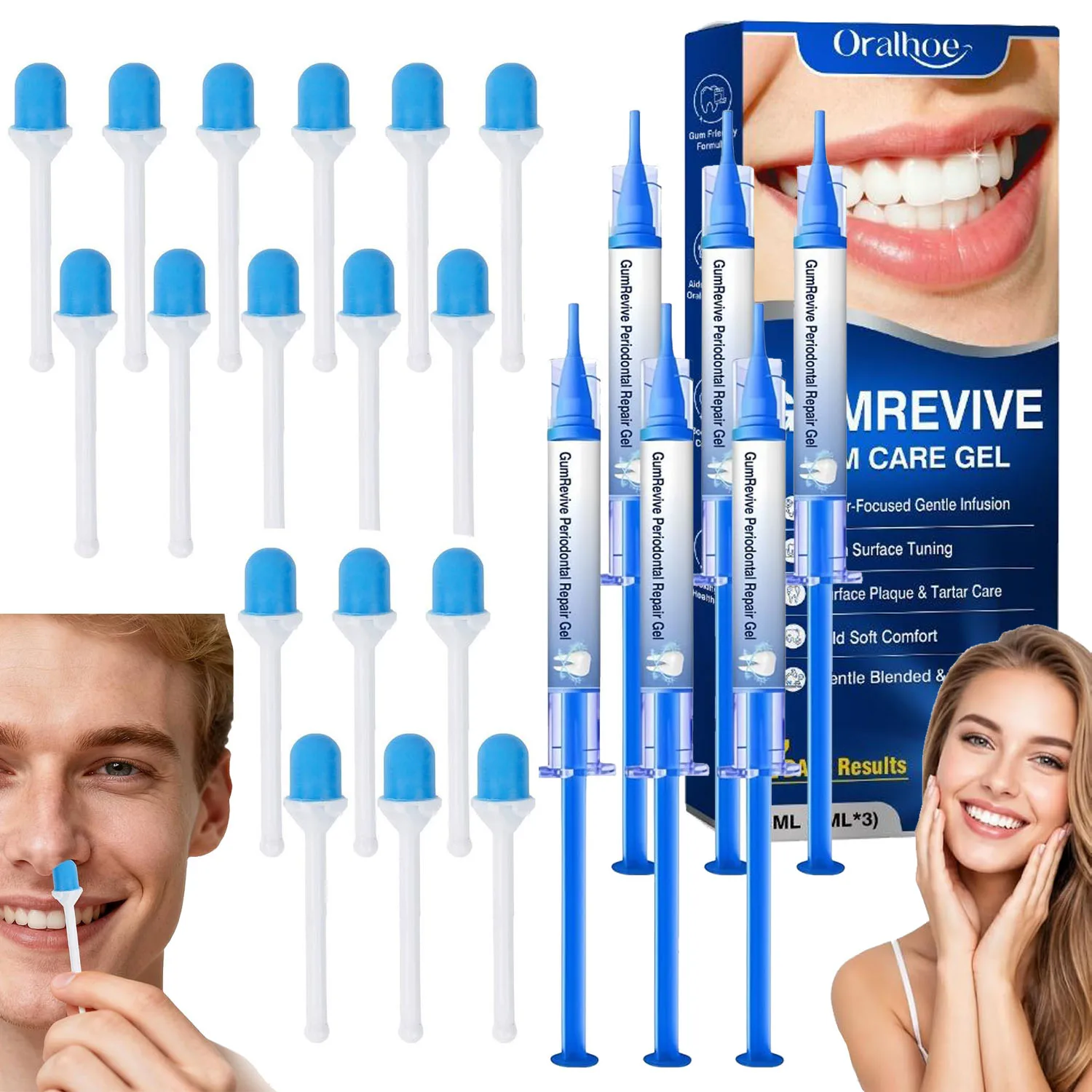 Facial Face Cleansing Set Disposable Nose Wax Sticks Nose Hair Removal Kit/Gum Care Repair Gel Teeth Health Deep Cleaning photo 1