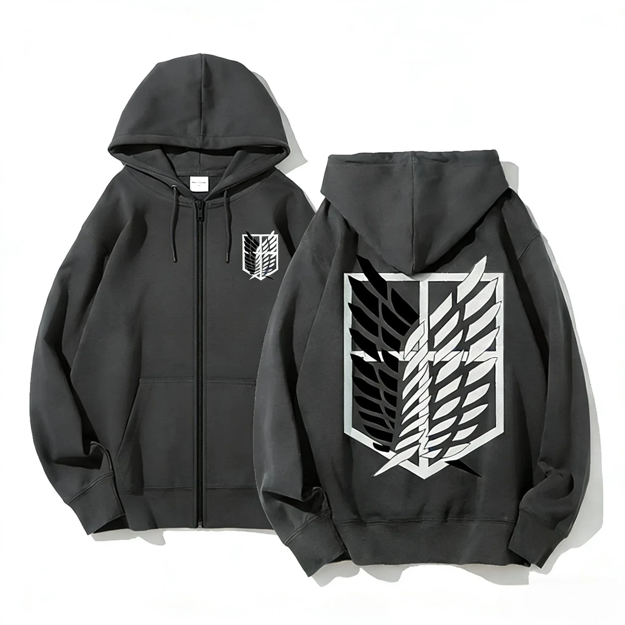 Attack on Titan Anime Hoodie Zip Up Sweatshirt Men Women 2026 New Loose Casual Streetwear Cosplay Jacket Pullover Long Sleeve photo 1