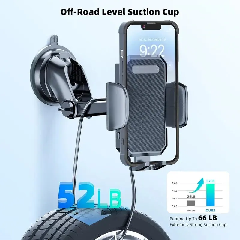 Sucker Car Phone Holder Mount Stand Suction Cup Smartphone Mobile Cell Support in Car Bracket For iPhone Xiaomi Huawei Samsung photo 5