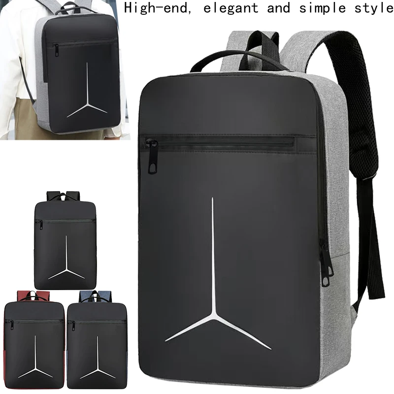 Classic Geometric Print Laptop Backpack Durable Waterproof Rucksack, Spacious Storage for Businessmen Students Everyday Use photo 1