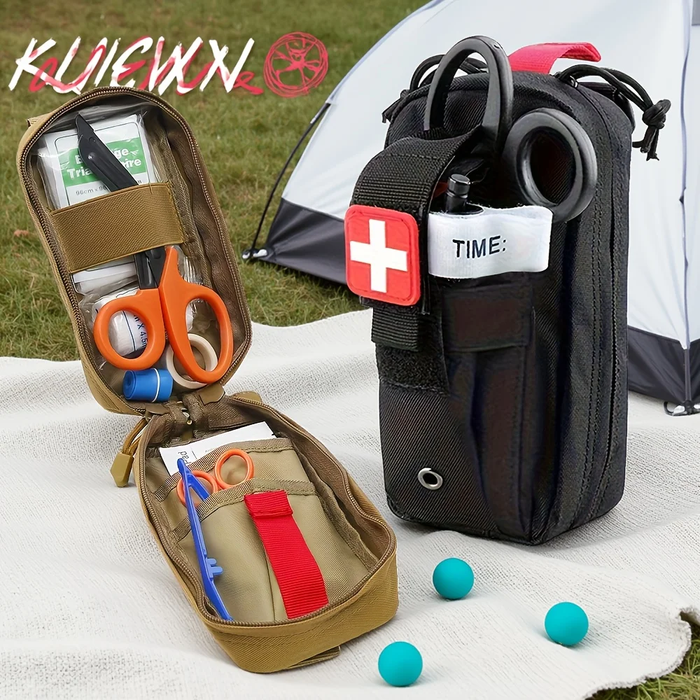 Tactical First Aid Kit Tourniquet Medical Rescue Molle Pouch Survival Gear for Camping Hiking Emergency Preparedness photo 1