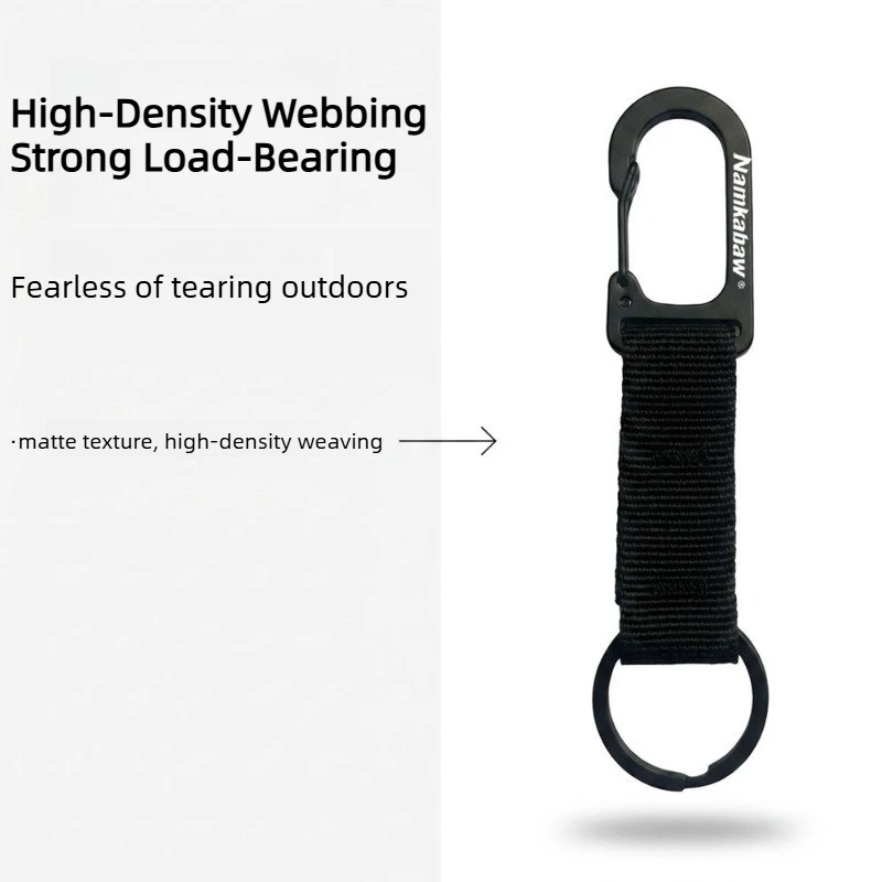 1/2/5Pcs Webbing Spring Snap Hook Carabiner Quick Clip Key Ring Keychain Backpack Accessory for Outdoor Camping Hiking EDC Gear photo 5