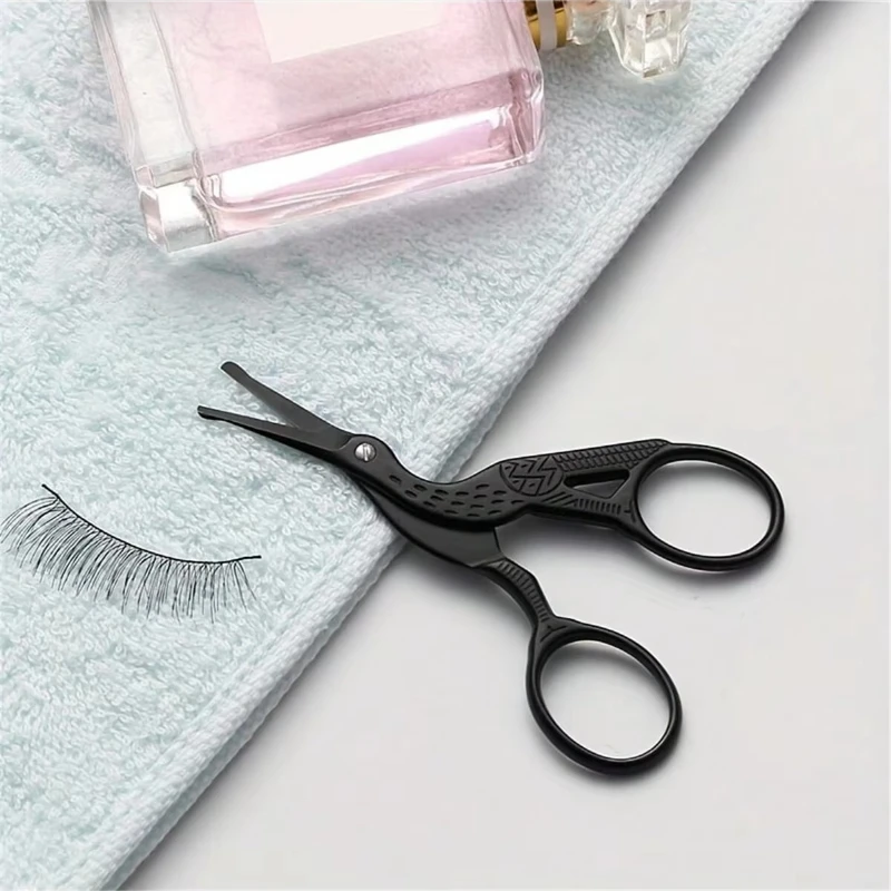 Nose Hair Scissors, Stainless Steel Rounded Tip Trimmer, Precision Eyebrow Scissor, Safe Facial Hair Grooming Tool, Compact for photo 5