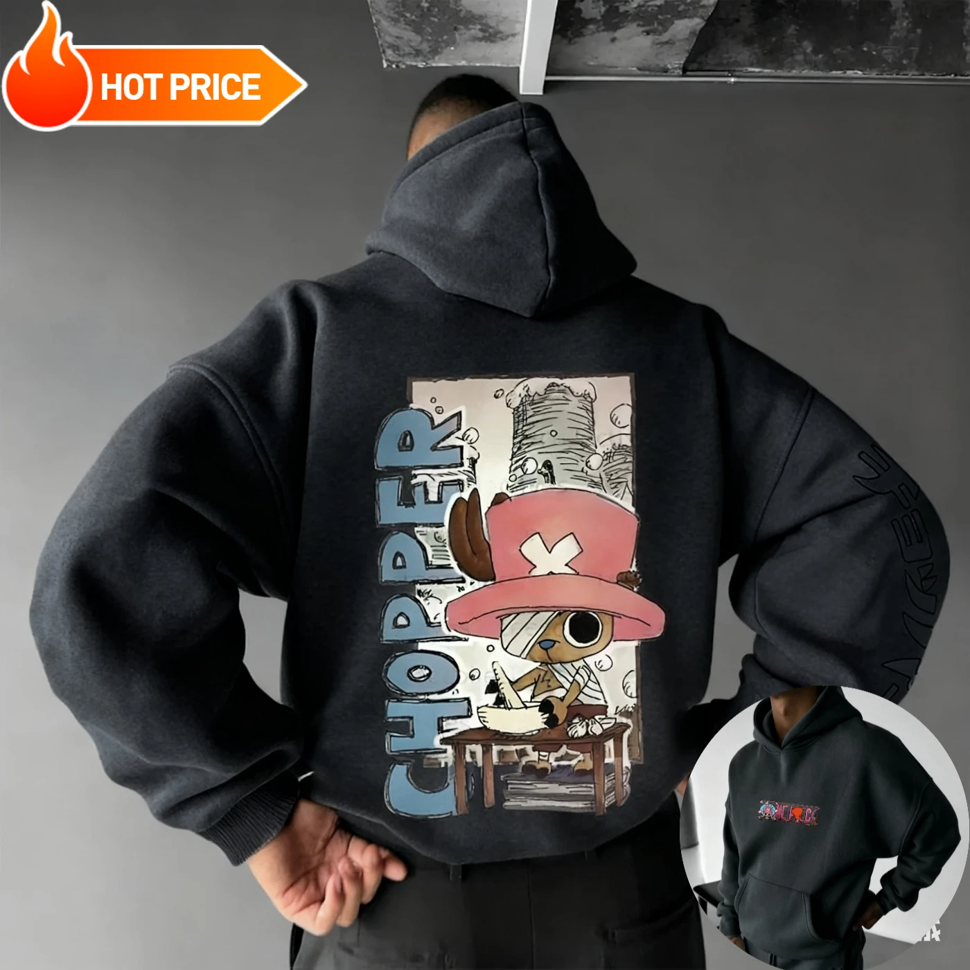 Chopper 2025 Harajuku Anime One Piece Streetwear Vintage Winter Oversized Hoodie Men Women Long-Sleeve Hooded Sweatshirt Top Y2k photo 6