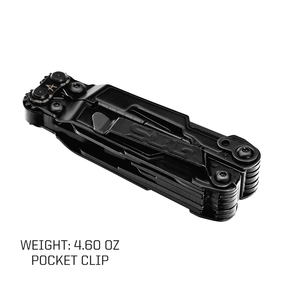 SOG PowerLitre 19 Functions Compact Multitool EDC 5 Inch Lightweight Stainless Steel Multifunctional Pliers W/ Folding Knife Wire Cutter Magnetic Bit Holder Corkscrew For Survival Hiking Home DIY Outdoor Emergency Repair Portable Hand Tools W/ Pocket Clip photo 7