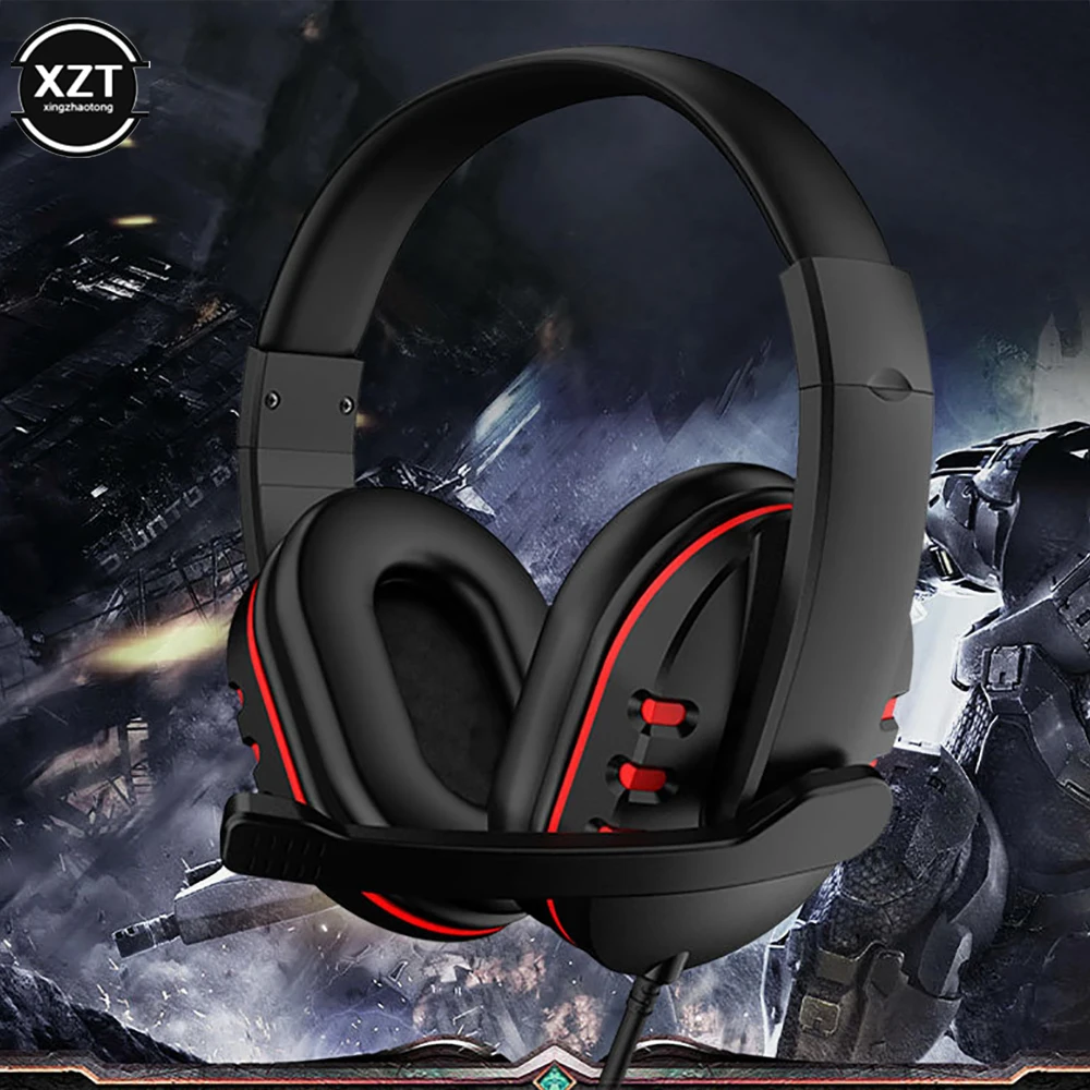 Wired gaming Headphones Gamer Headset with Microphone For PC Computer Laptop PS4 PS5 Play Station 4 5 Nintendo Switch Tablet photo 1