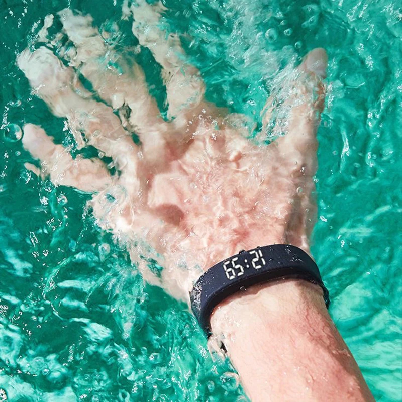 Smart Bracelet LED Digital Vibration Alarm Wrist Waterproof Smart Clock Smartband With Running Pedometer Monitor Smart Band photo 4