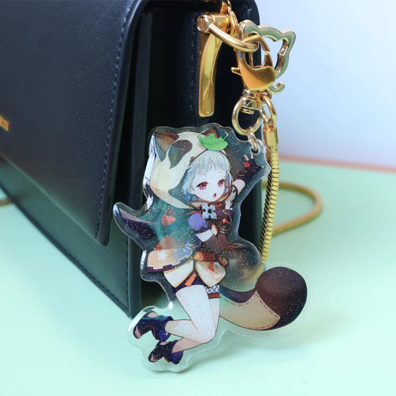 Custom Keychains Cartoon Llavero Key Chain Photo Customized Anime Charms Hologram Clear Acrylic Personalized Designer Keychains photo 6