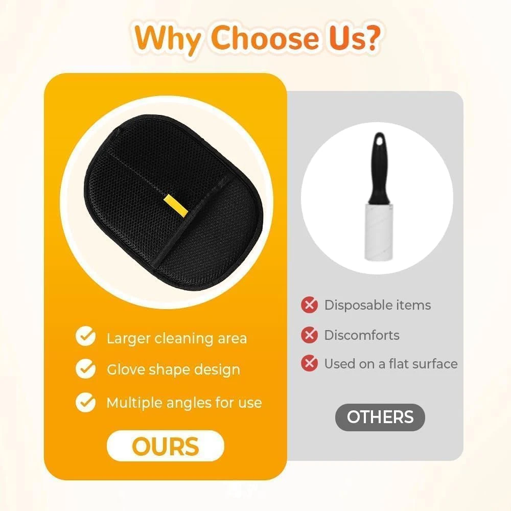 Pet Hair Remover Portable Washable Clothes Hair Dehairing Gloves Pet Cleaning Products Pet Accessories photo 6