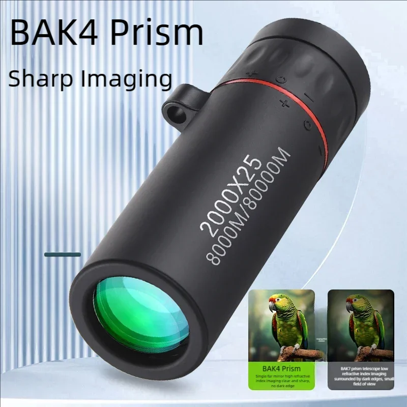 2000x25 HD Monocular Telescope Mini Portable Mobile Phone Telescope with Holder Outdoor Camping Hunting Birdwatching Telescopes photo 4