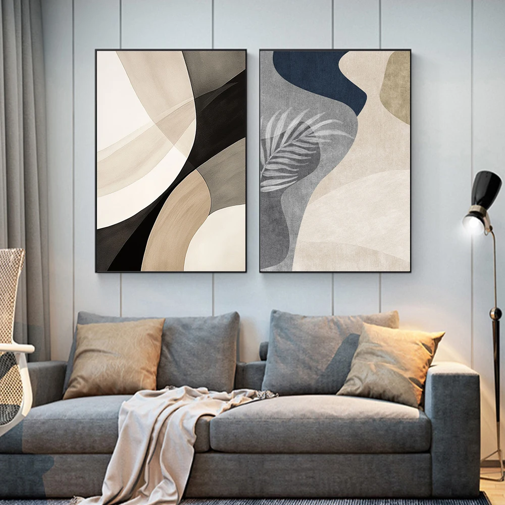 Abstract Geometric Canvas Painting For Office Living Room Home Decor Vintage Poster Wall Decor Minimalist Canvas Wall Art Mural photo 4