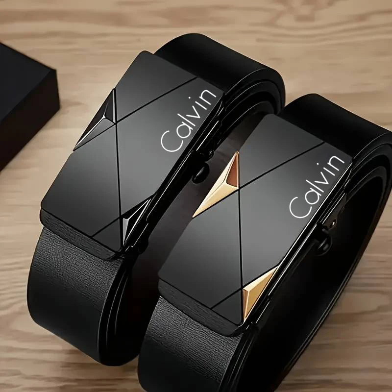Stylish Men's PU Leather Belt - Fashion Belts for Daily Life, Leisure, Party, Festival, Work, and Business Automatic Buckle photo 1
