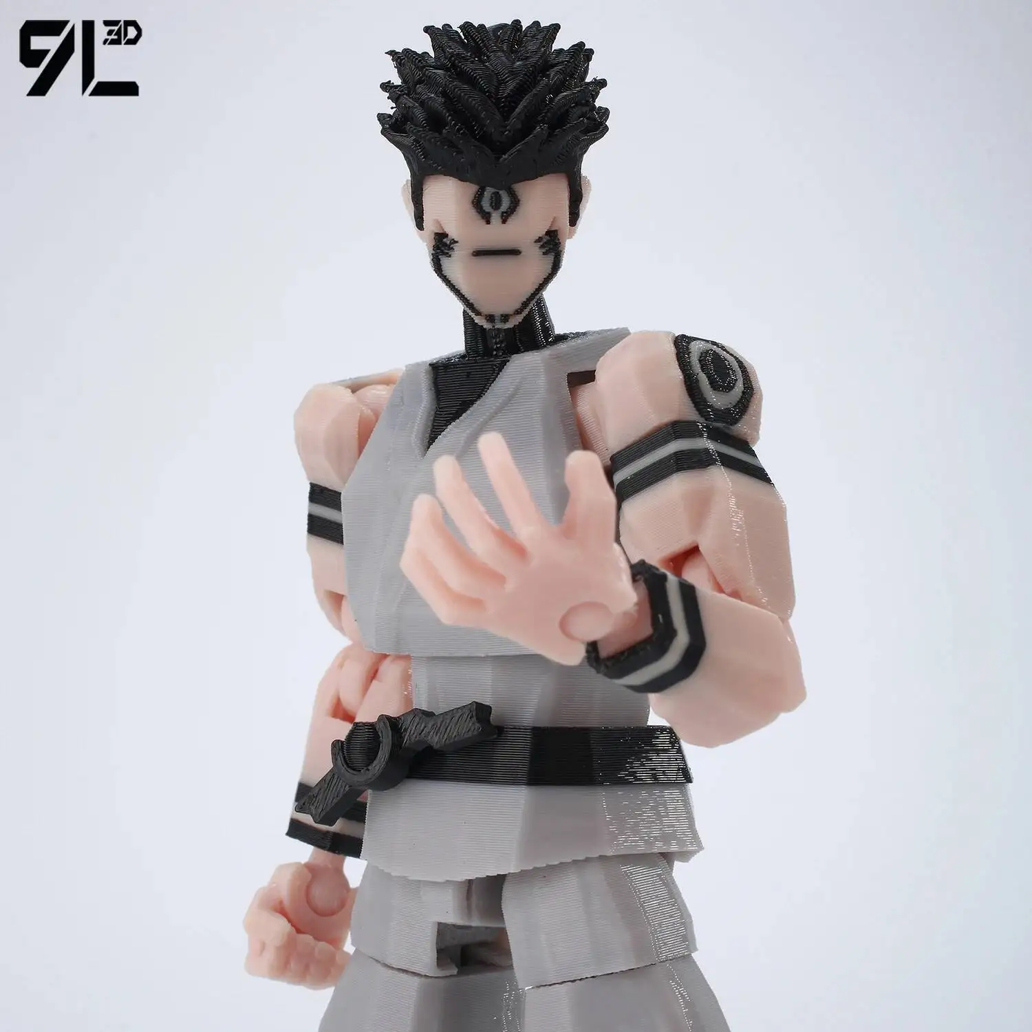 9L3D Printed Dummy13 T13 In Stock Ready to Ship Jujutsu Kaisen Grey Robe Sukuna Figure Anime Articulated Model Stress-Relief Toy photo 1
