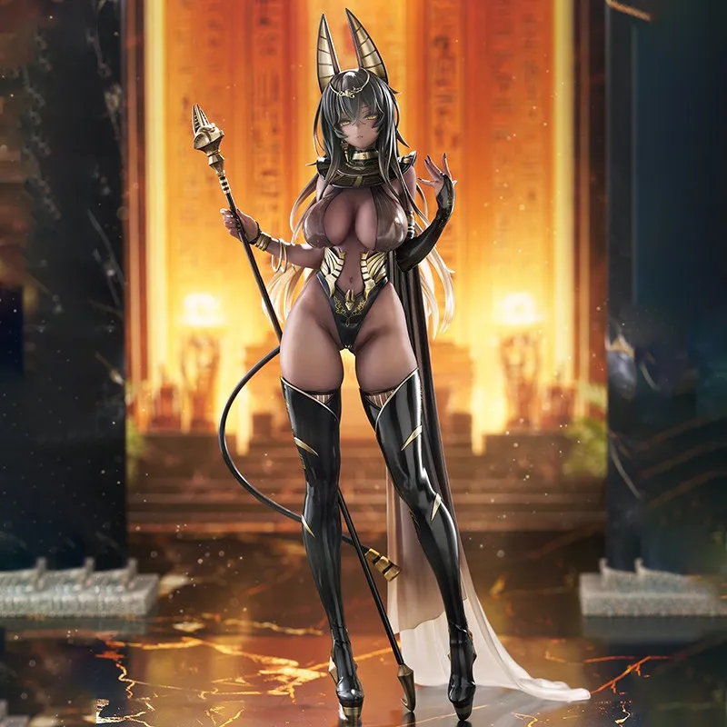 Anime Figure Egyptian Style Anubis Girl Statue Dark Skin Collectible Model Desktop Decoration Gift For Adult Collectors photo 2