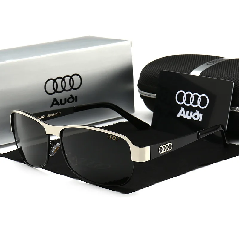 Audi Retro Oval UV400 Polarized Sunglasses for Men Women Motorcycle Glasses AntiGlare Outdoor Adventure Shades Lunette De Soleil photo 2
