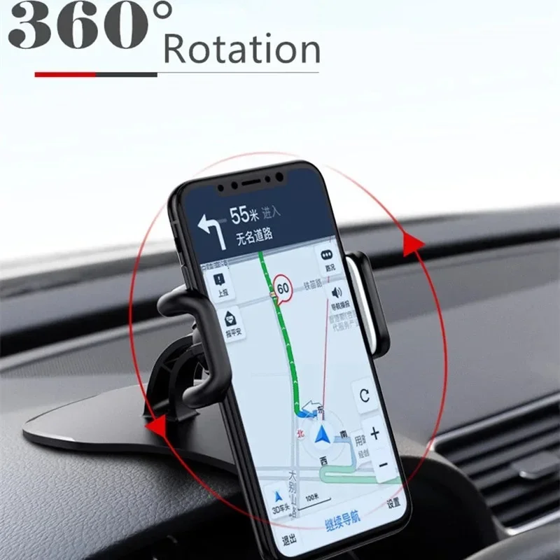 360 Rotatable Car Phone Holder Universal Cell Phone Stands Car Rack Dashboard Support for Auto Grip Mobile Phone Fixed Bracket photo 3