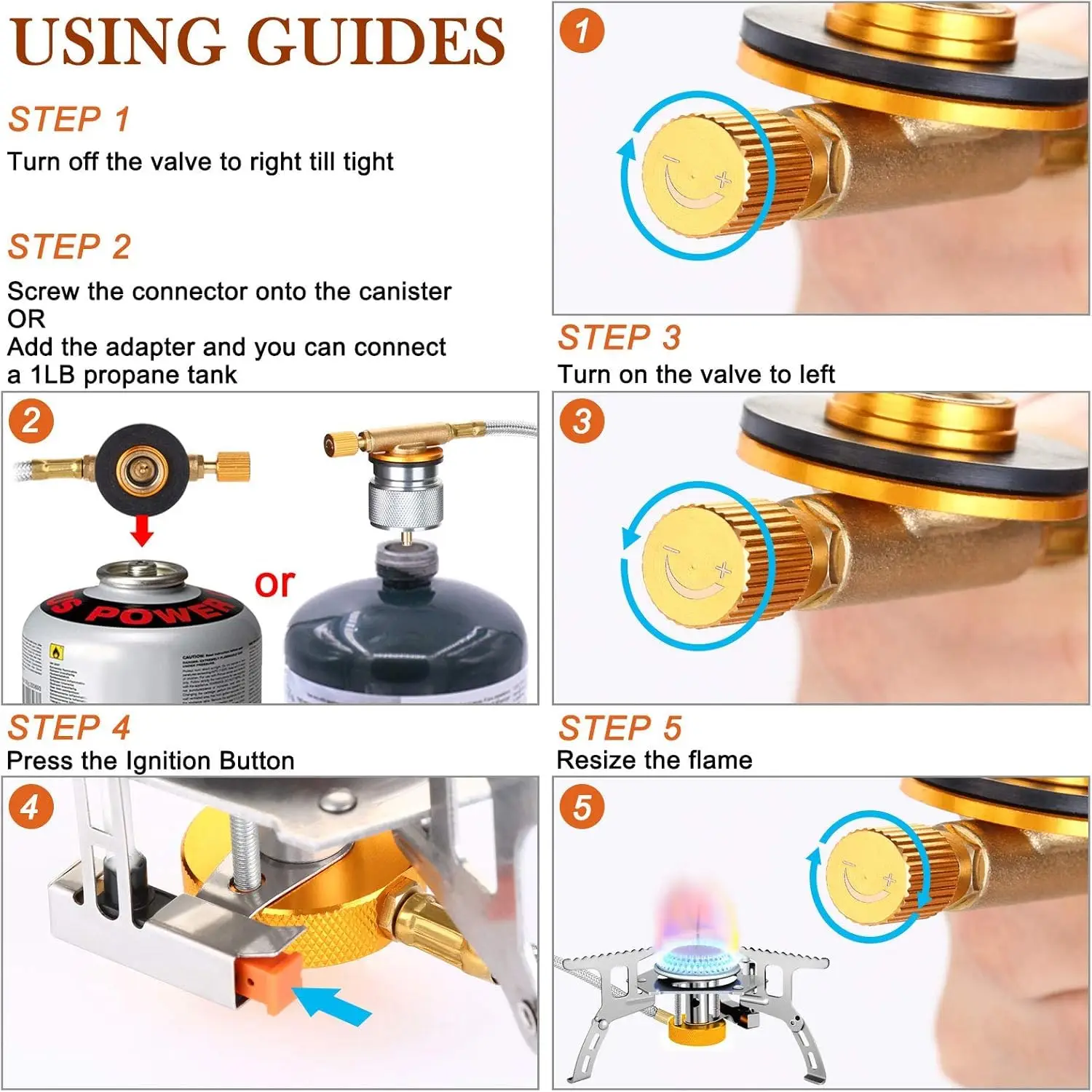 Foldable Camping Gas Stove 3500/5800W Big Power BBQ Picnic Burner Portable Outdoor Windproof Fishing Hiking Heating Stove photo 6