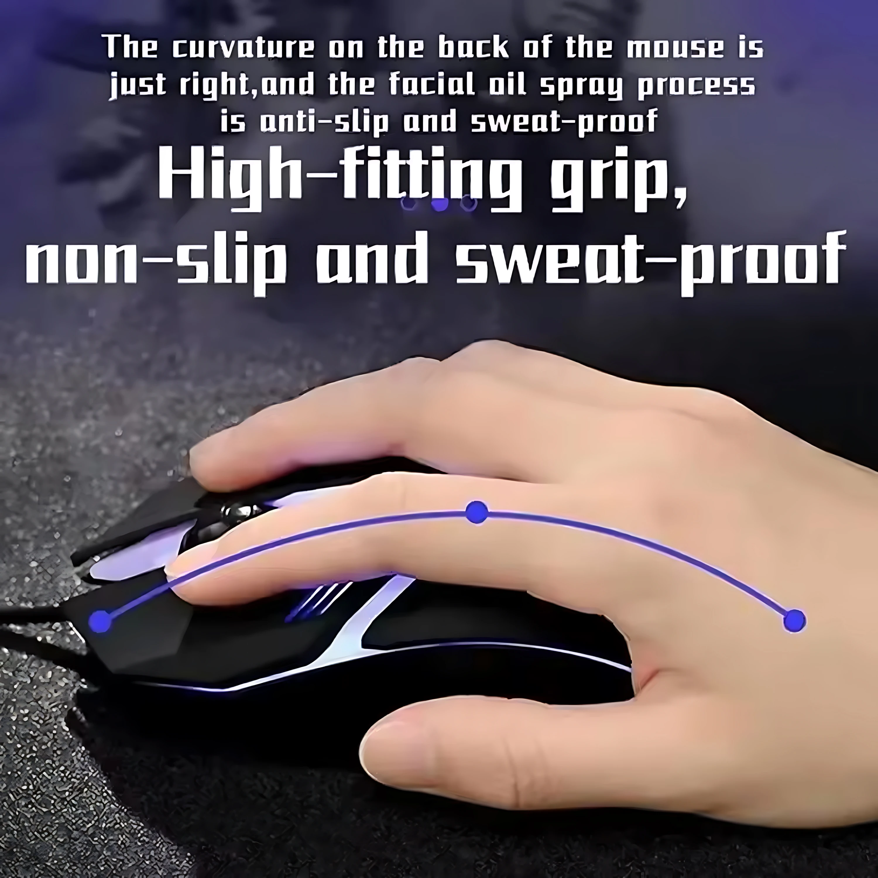 Newly Launched HOT Game Office Universal Light Wired Keyboard And Mouse Set Mechanical Feel Floating High Key Cap Game Mouse Set photo 5