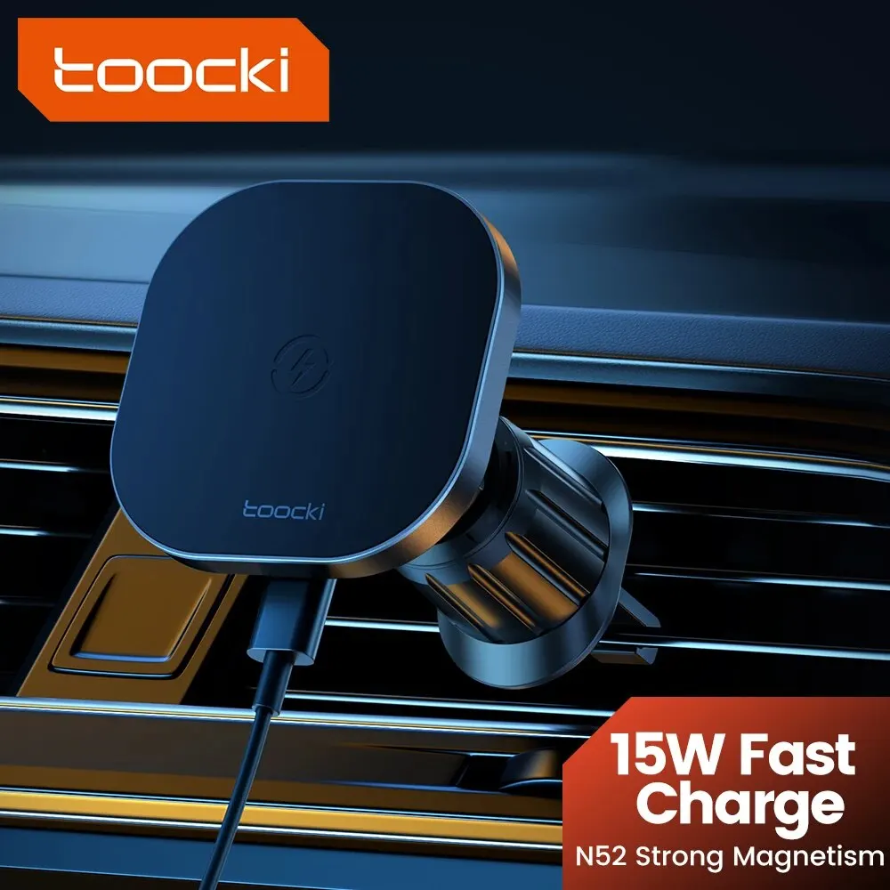 Toocki Magnetic Car Wireless Charger Car Phone Holder Air Outlet 15W Fast Charging Charger in Car For iPhone 15 14 13 12 Pro Max photo 1