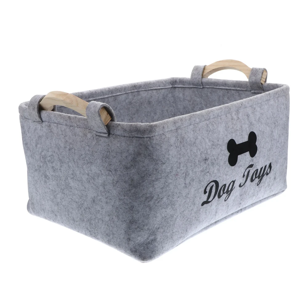 Dog Toy Basket Pet Storage Box Bin Organizer Toys Felt Cat Accessory Container Bins Baskets Accessories Containers Organizing photo 6