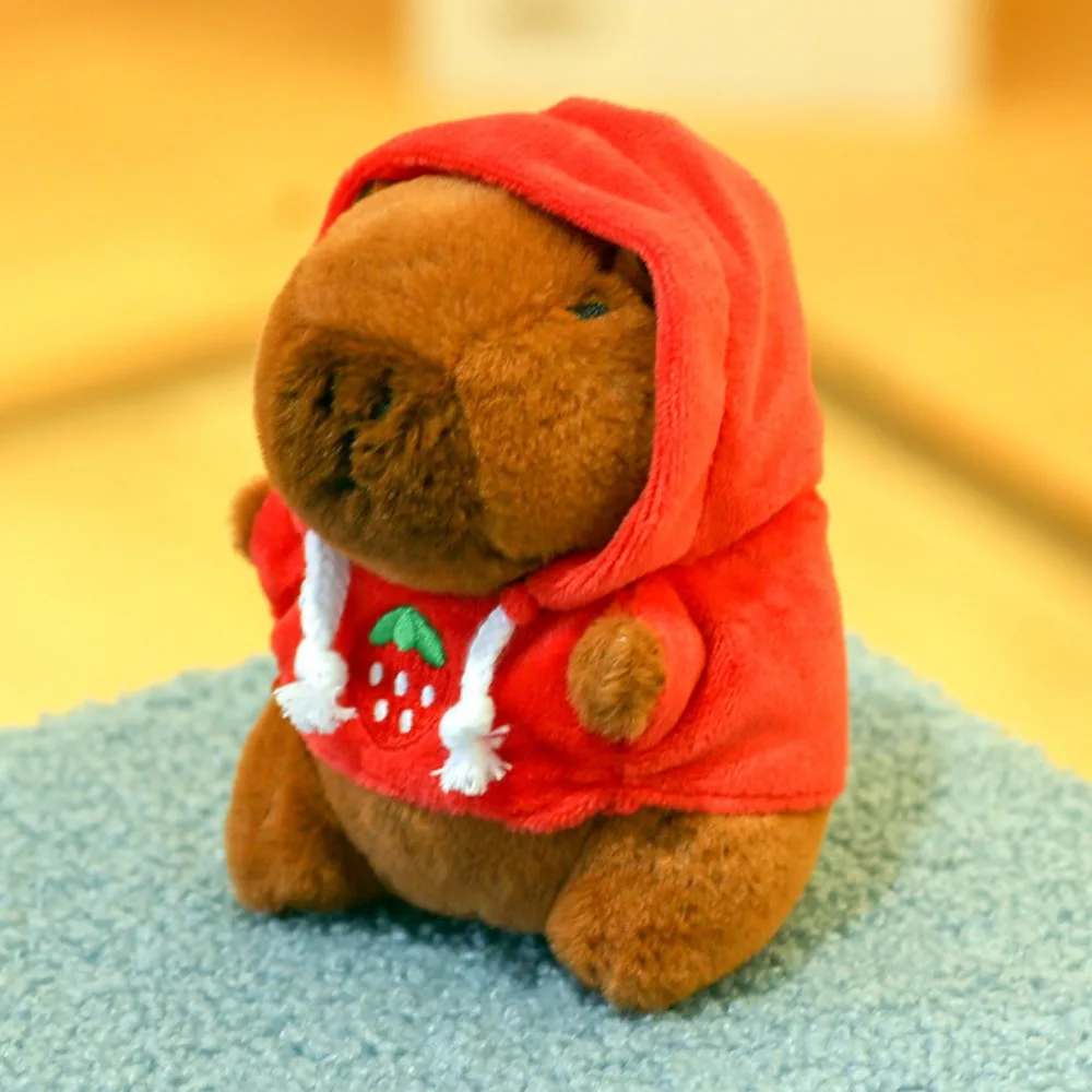 Cute Capybara Plush Toy Hoodie with Wings Simulation Doll Small Size Stuffed Animals Anime Fluffty Toy Birthday Party photo 1
