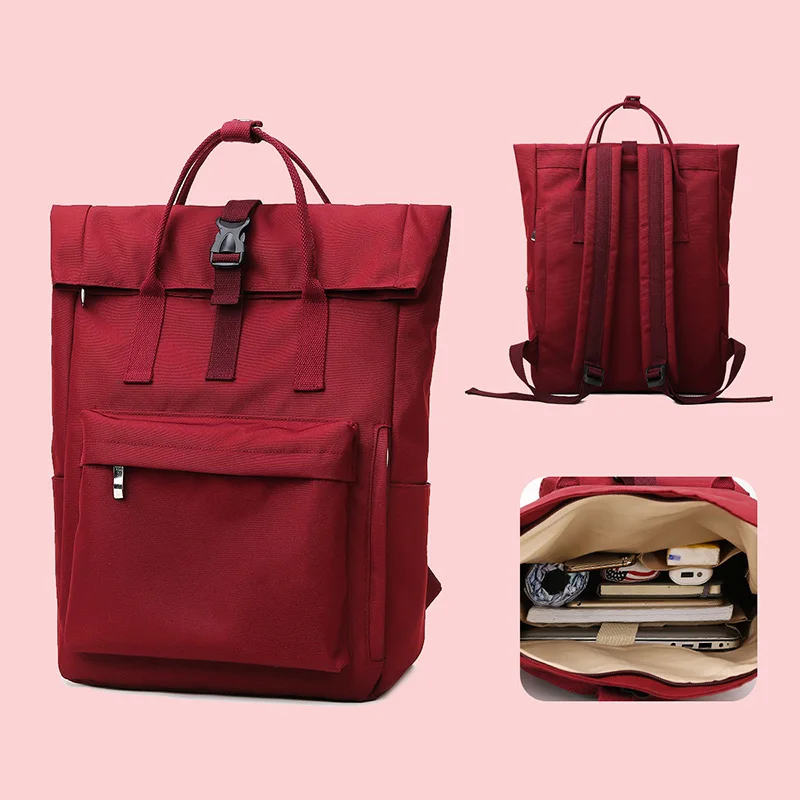 Schoolbag Female College Student Large Capacity Backpack 2026 New Niche Notebook 14Inch Computer Bag Girls Backpack photo 1