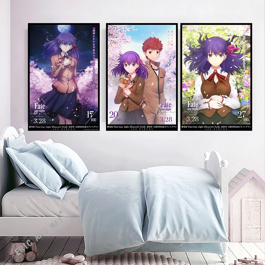 Fate/stay night Poster Japanese Anime Poster Painting Wall Art Home Decoration Kawaii Room Decor Quality Poster Modern photo 2