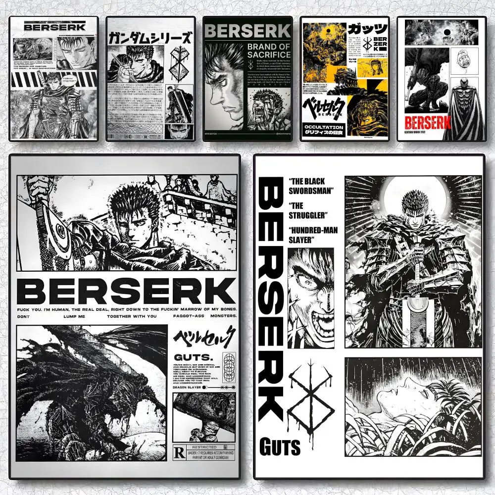 Classic Anime B-Berserk Painting Calligraphy Canvas Poster Wall Art interior Hallway Home Decoration Holiday Gifts photo 1