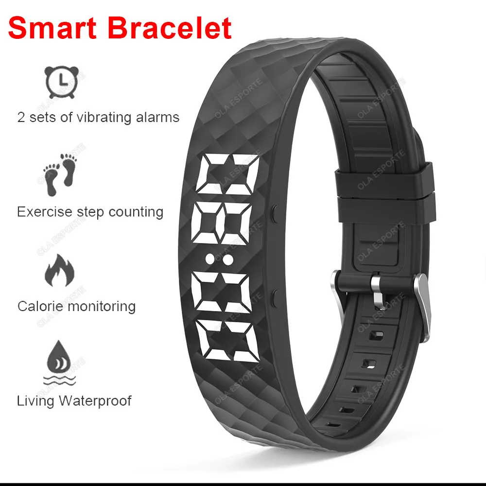 Smart Bracelet LED Digital Waterproof Smart Clock Smartband With Run Pedometer Monitor Smart Band Vibration Alarm Reminder H10 photo 1