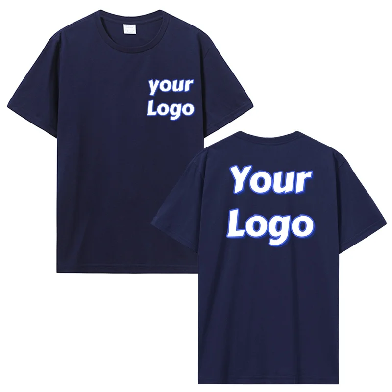 Customized Print T Shirt Men Women Custom Cotton Tops Tees DIY Your Like Photo Or Logo Cotton T-shirt Personalized Men Clothing photo 4