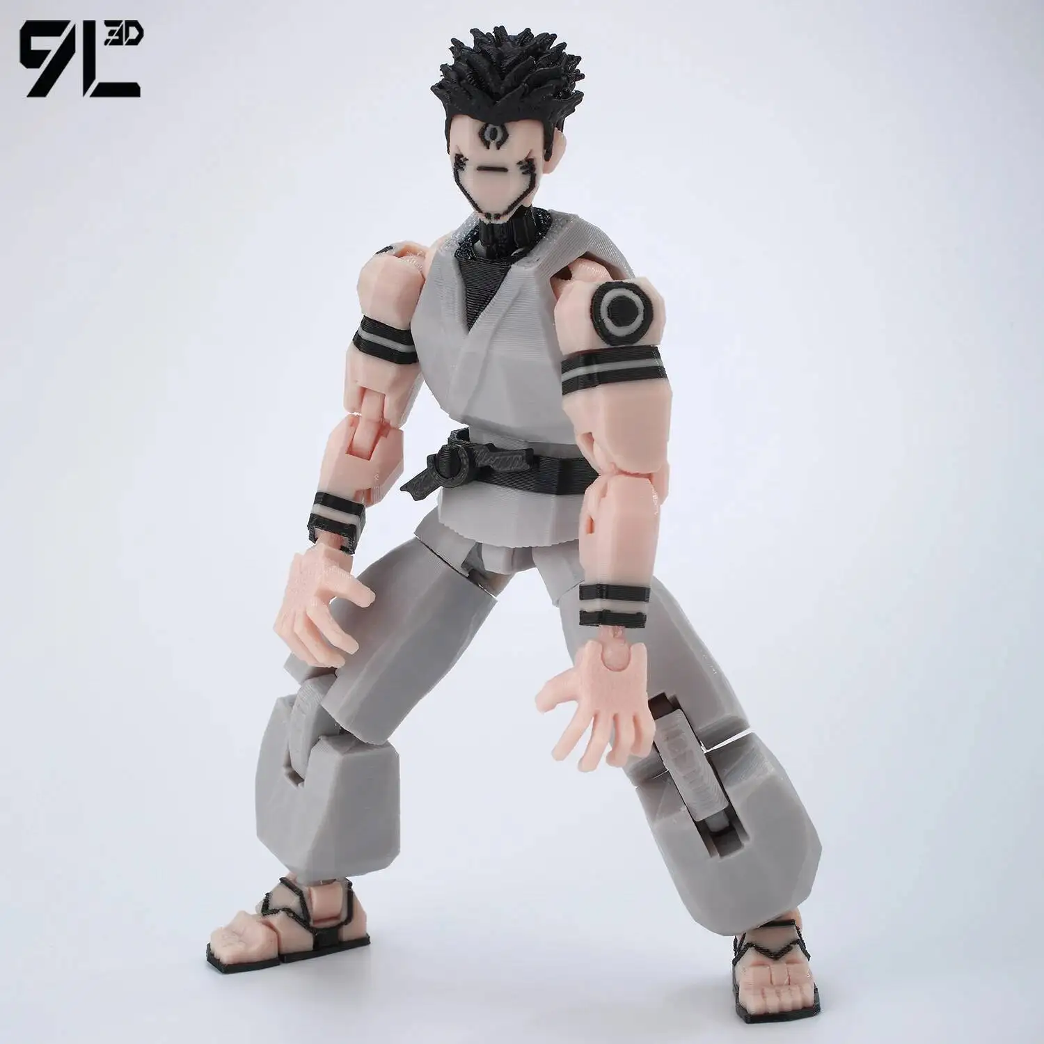 9L3D Printed Dummy13 T13 In Stock Ready to Ship Jujutsu Kaisen Grey Robe Sukuna Figure Anime Articulated Model Stress-Relief Toy photo 4