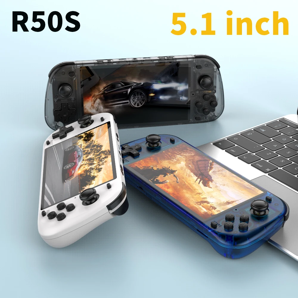 NEW R50S Consolas 5.1-inch 854*480 HD Screen Video Gaming Player 4200mAh Battery Retro Handheld Game Console Dropshipping photo 1