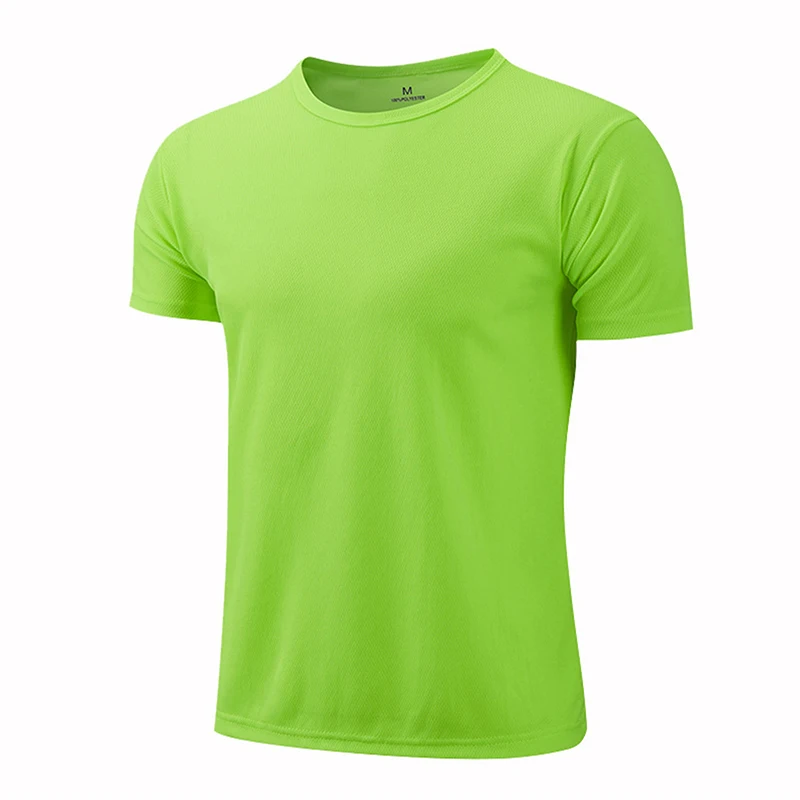 Quick-drying Round Neck Sport T-shirt Gym Jerseys Fitness Shirt Trainer Running T-shirt Men Breathable Sportswear Class Service photo 4