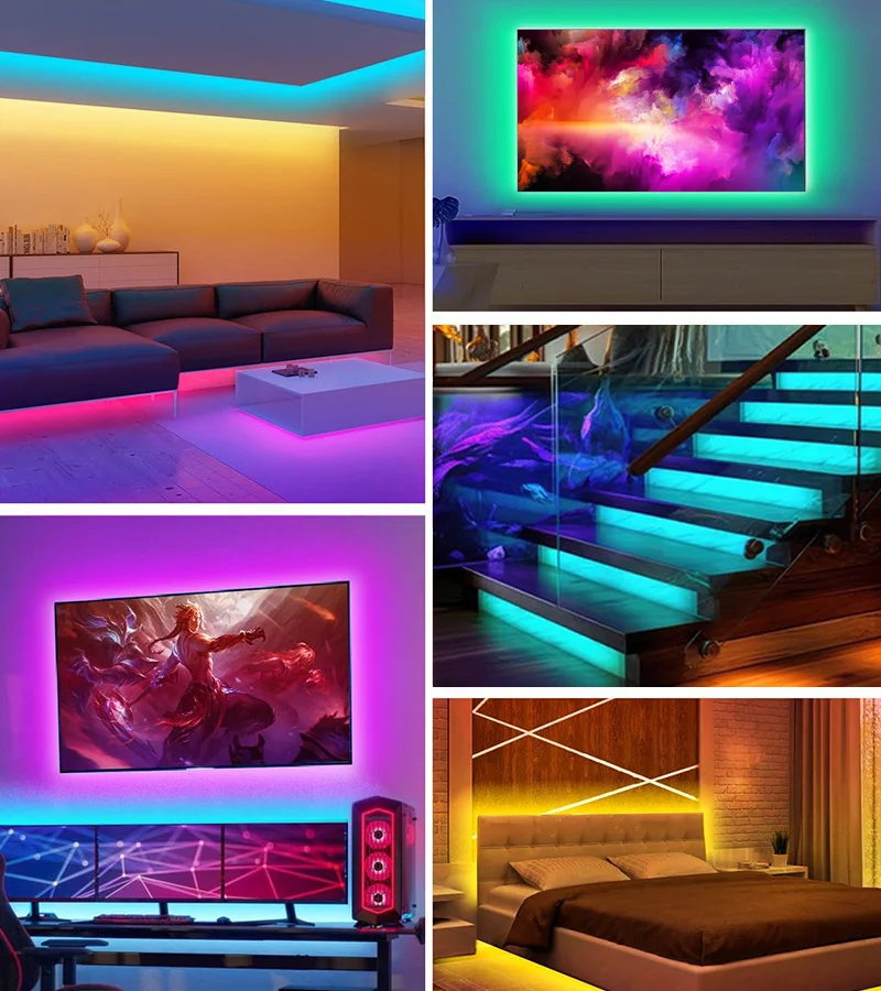 5V Light Strips with 44Keys Remote,Cuttable Rgb Atmosphere Light,USB Led Strip Light for TV, Gaming Setup,Home Decoration photo 6