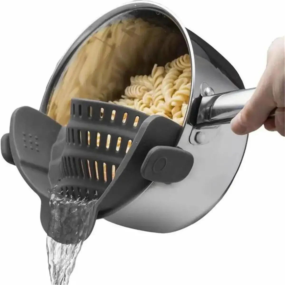 1pc, Strainer, Pot Strainer, Adjustable Clip On Strainer For Pots Pans And Bowls, Kitchen Pot Strainer photo 1