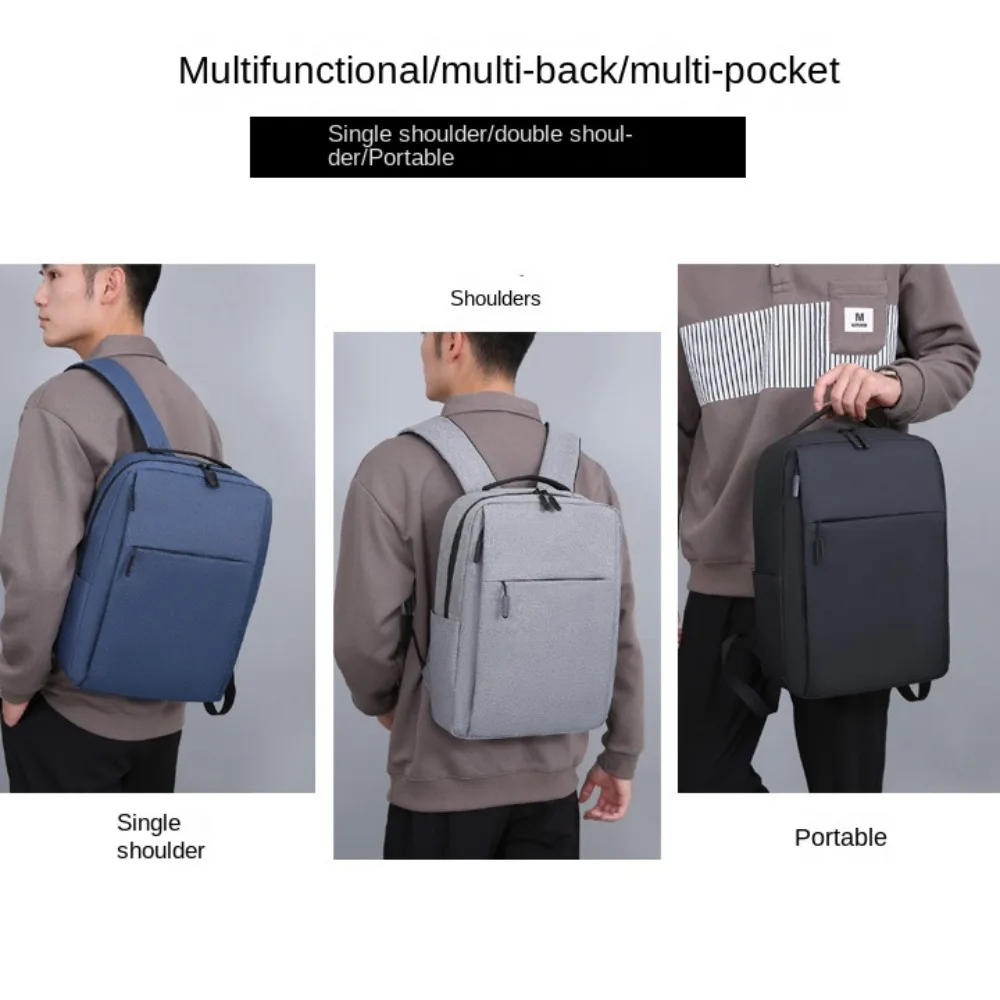 Trendy Men's Minimalist Backpack Versatile Backpack Large Capacity School Student Backpack Rucksack Computer Travel Bag Unisex photo 4