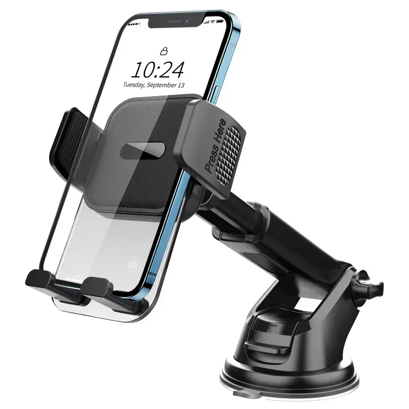 Car Phone Holder for Dashboard Windshield Acrylic Cellphone Mount Clip Support Stand for 4.7-7" Mobile Phone, Auto Accessories photo 5