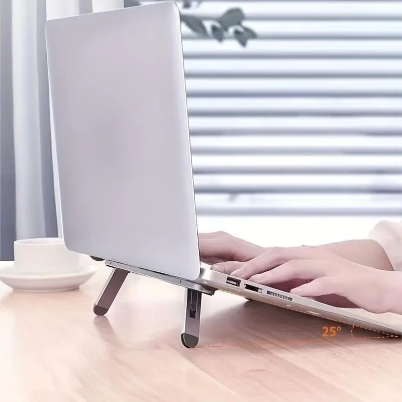 Adjustable And Foldable Laptop Stand,  Portable Notebook Riser, Adjustable Cooling Support for Desk Office Travel photo 2