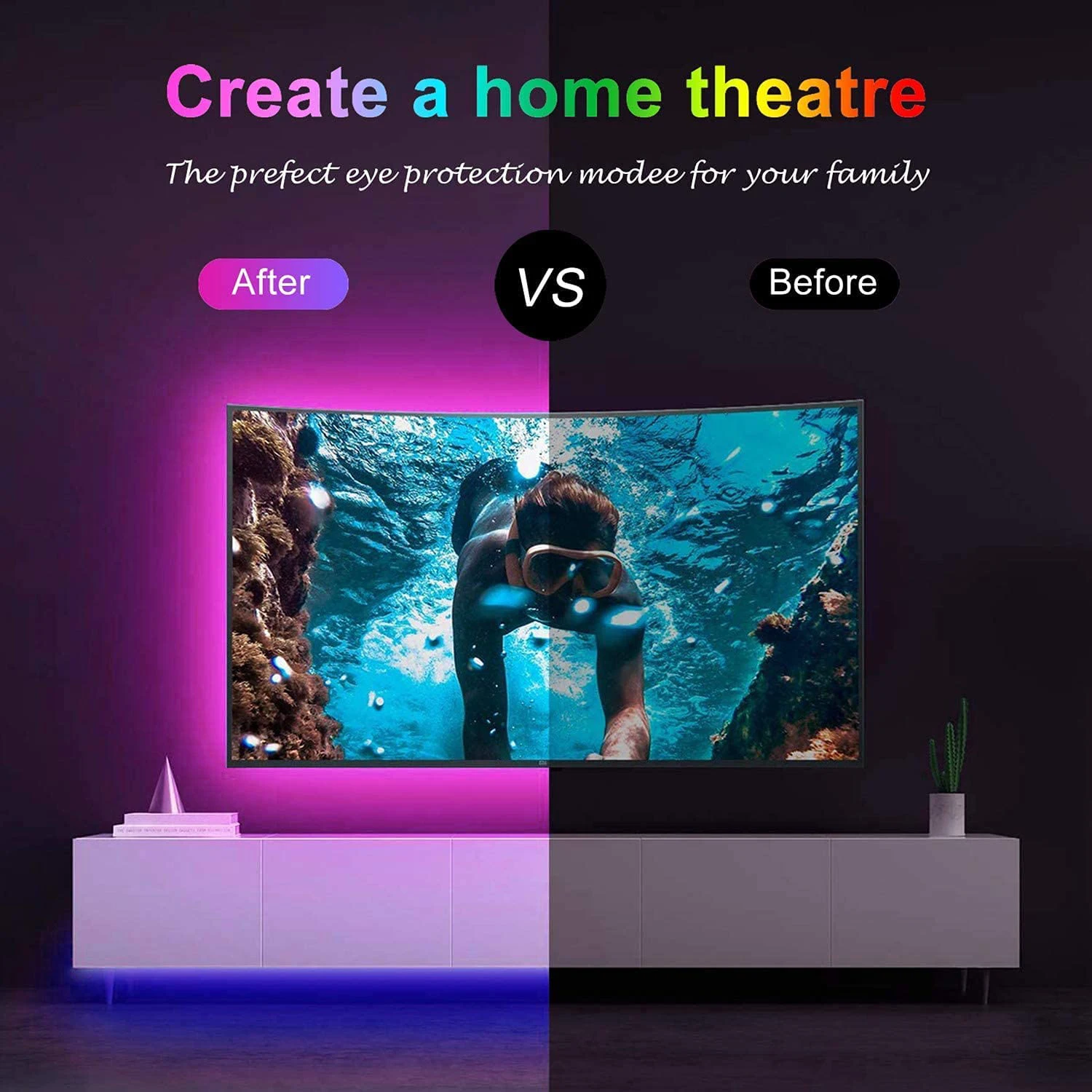 RGB Led Strip Lights Music Sync Led Lights for TV USB 5V Led Tape Ribbon for TV Backlight Room Bedroom Decoration photo 3