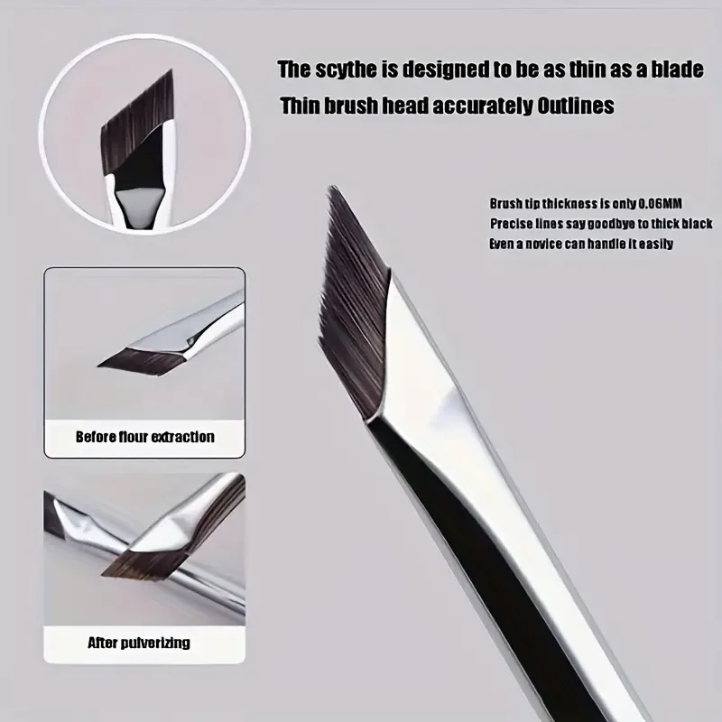 2/5Pc Karsyngirl Upgrade Blade Eyeliner Brush Ultra Thin Fine Angle Flat Eyebrow Brush Under The Eyes Place Precise Detail Brush photo 3