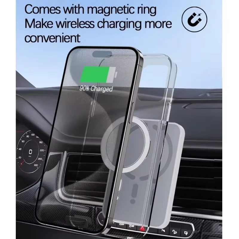 Car Air Vent Magnetic Wireless Charger Phone Holder, Fast Charging Mount Compatible with MagSafe iPhone 17/16/15/14/13/12 Pro photo 2
