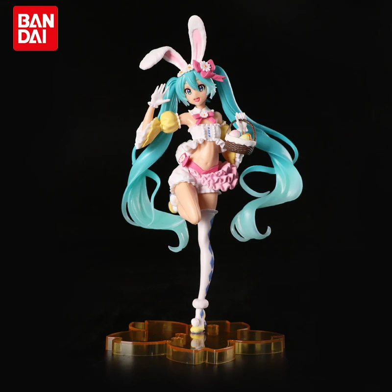 23CM Hatsune Miku Anime Figure Kawaii Pvc Model Doll Action Figurals Rabbit ears Collect ornaments Christmas Toys gifts photo 1