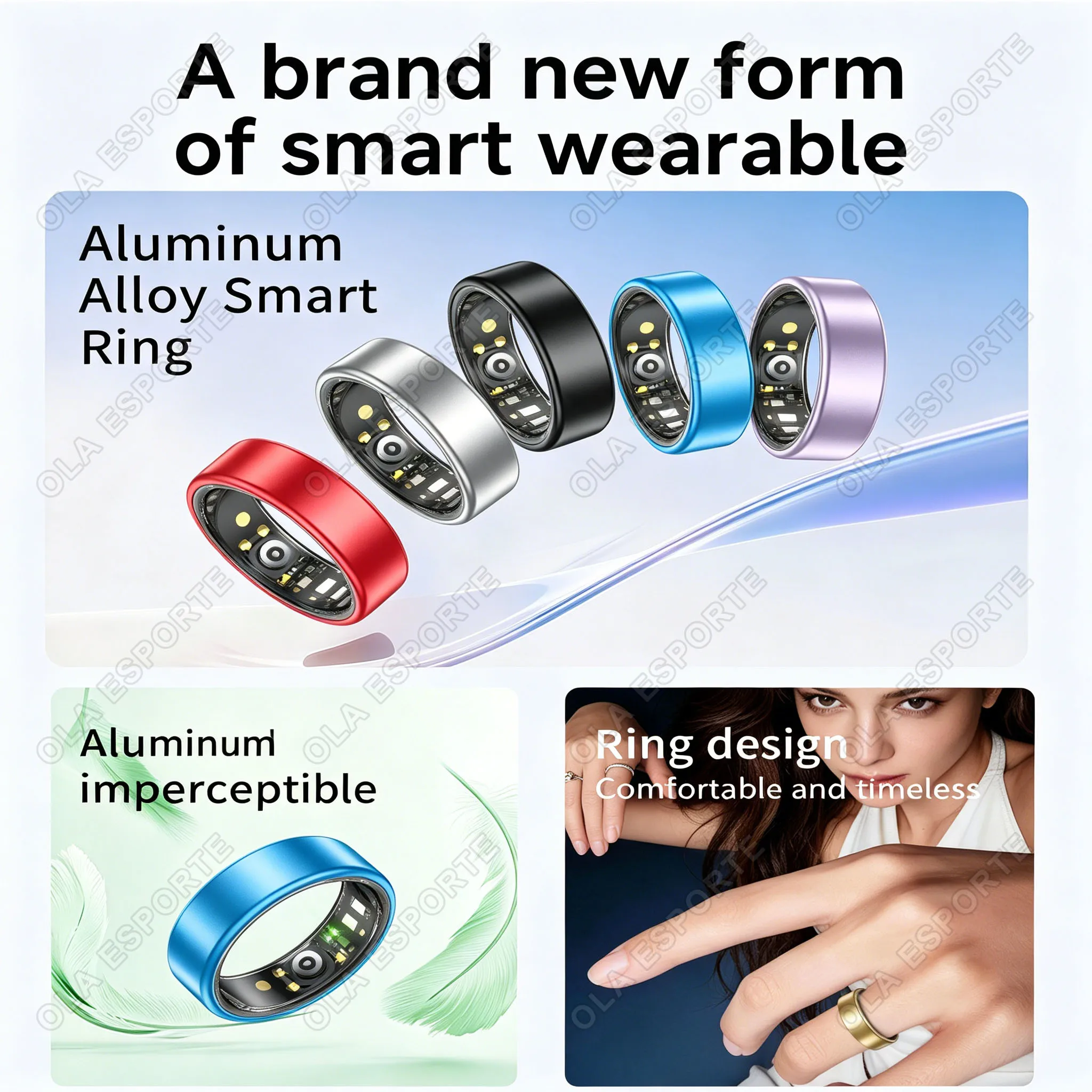R09 Smart Ring With Charging Case Blood Pressure Sleep Health  Monitor 5ATM Waterproof Multi-sport Mode Smartring Men Women 2026 photo 2