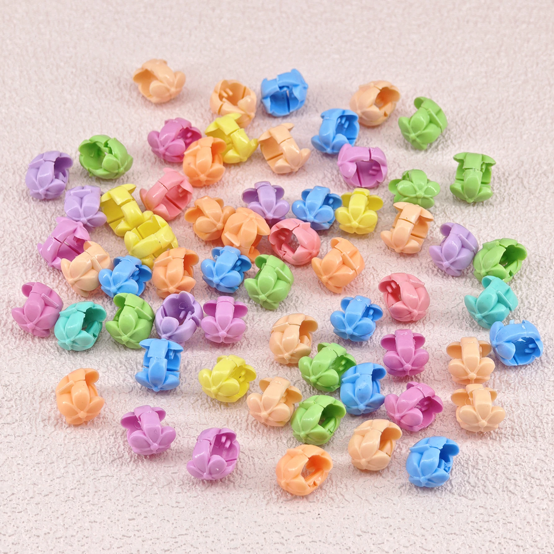 60pcs Hair Braids Beads Headwear Cute Candy Colors Plastic summer  Hair Claw Clips  Hair Accessories Loc Hair Jewelry for Braids photo 4