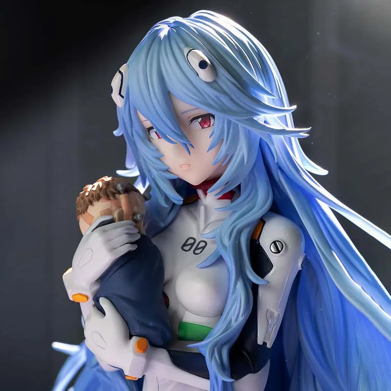 10cm Anime Figure Ayanami Rei Long Hair Kneeling Pose Action Figures PVC Model Collection Dolls Toy Gifts Ornament photo 2