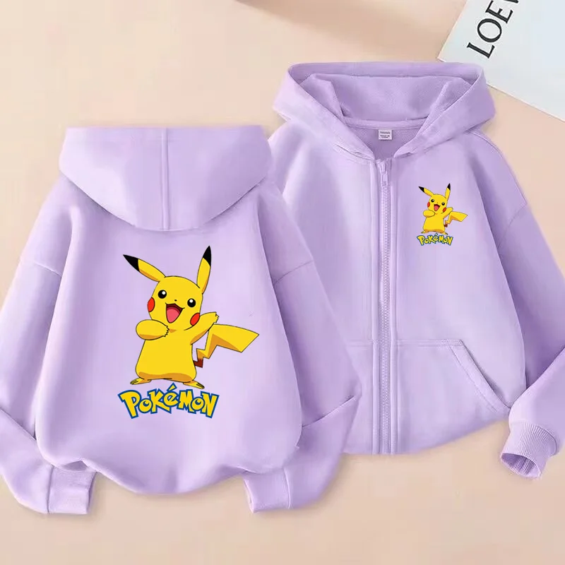 Children's Zipper Style Anime Movie Electric Mouse Print Sweatshirt Coat Boys Girls3-12Yrs Hoodie Sports Casual Cardigan Clothes photo 1